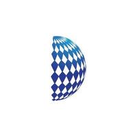 3D-Digital-Globus-Logo-Design. Symbol-Vektor-Illustration. Dieses Logo eignet sich für globale Unternehmenswelttechnologien sowie Medien- und Werbeagenturen vektor