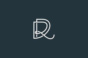 stilvolles buchstaben-dr- oder rd-logo-design vektor