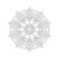 Linienkunst-Mandala-Vektor für Design vektor