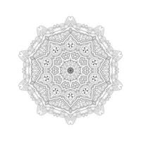 elegantes Linienkunst-Mandala-Design vektor