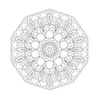 Linienkunst-Mandala-Vektor für Design vektor