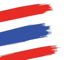 Flagge von Thailand. Flagge im Grunge-Stil. Unabhängigkeit thailändischen Tag. Vektor-EPS-Illustration. vektor