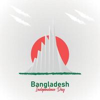 bangladesch unabhängigkeitstag vektorillustration mit nationaldenkmal vektor