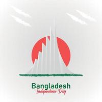 bangladesh självständighetsdagen vektorillustration med nationella monument vektor