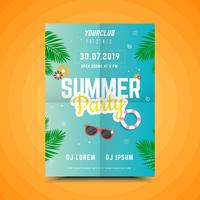 Sommer-Strandfestplakat vektor