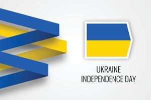 ukraine unabhängigkeitstag illustrationsschablonendesign vektor