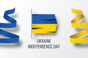 ukraine unabhängigkeitstag illustrationsschablonendesign vektor