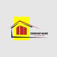 husets logotyp. enkel design för företagets logotyp vektor