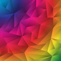 Mångfärgade geometriska skrynklade trianglar origamistilmönster