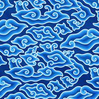 Blaues Batik-Megamendung-Vektor-Muster vektor