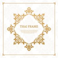 Dekorativer thailändischer themenorientierter Rahmen-Vektor