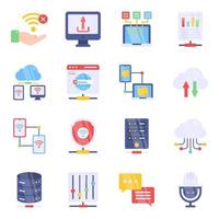 Packung Business Flat Icons vektor