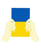 ukraine republik vektor symbol symbol. friedens- und kriegskonzeptillustration. offizielle nationalität ukrainisches volk oder flaggenetikett. Gelbe und blaue Farbe für die Flagge der Ukraine.