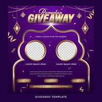 ramadan giveaway fyrkantig banner mall vektor