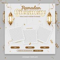 Ramadan-Werbegeschenk-Social-Media-Vorlage vektor