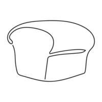 en kontinuerlig linjeteckning av långlimpa bröd. enkel svart linje skiss av fransk baguette, bageri och café koncept bra för logotyp. vektor illustration