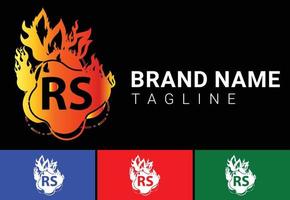 brand rs brev logotyp och ikon formgivningsmall vektor