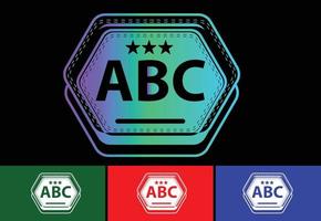 abc brev ny logotyp och ikon designmall vektor