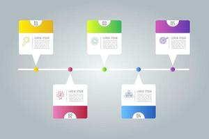 Kreatives Konzept für Infografik mit 5 Optionen, Teilen oder Prozessen. vektor