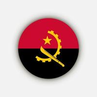 Land Angola. Angola-Flagge. Vektor-Illustration. vektor