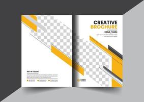 Unternehmensbroschüre Firmenprofilbroschüre Jahresbericht Booklet Geschäftsvorschlag Deckblattlayout Konzeptdesign vektor