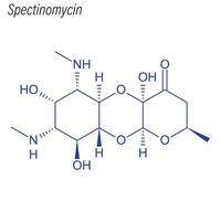 Vektorskelettformel von Spectinomycin. Droge chemisches Molekül vektor