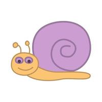 ClipArt der Schnecke mit Cartoon-Design vektor