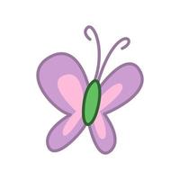 ClipArt Schmetterling mit Cartoon-Design vektor