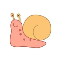 ClipArt der Schnecke mit Cartoon-Design vektor