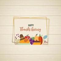 Happy Thanksgiving Rahmendesign vektor