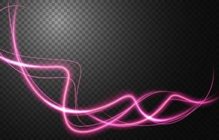 abstrakter lichtgeschwindigkeitsbewegungseffekt, rosa lichtspur. Vektor-Illustration vektor