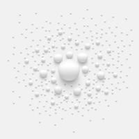 Realistiska vita bollar bakgrund vektor