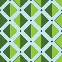 Vektorgrafik von nahtlosem Musterdesign mit grünem und hellblauem Farbschema und auch mit geometrischer Form. perfekt für Muster der Textilindustrie