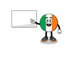 irland-flaggenillustration, die eine präsentation macht vektor