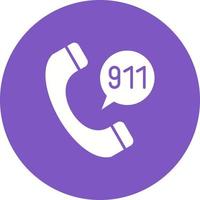 ring 911 glyfikon vektor