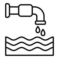 Symbol für Wassermanagement-Linie vektor