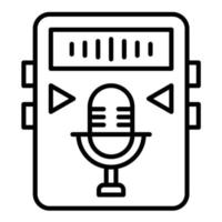 Symbol für die Voice-Recorder-Linie vektor