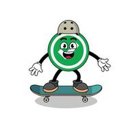 bock maskot spelar en skateboard vektor