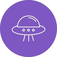 UFO-Liniensymbol vektor