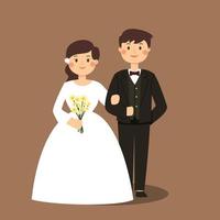 Braut und Bräutigam vektor