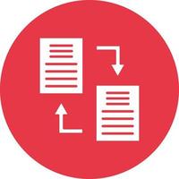 Dokumente tauschen Glyphenkreis-Hintergrundsymbol aus vektor