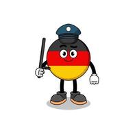 Cartoon-Illustration der deutschen Flaggenpolizei vektor