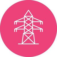 elektrische Turmlinie Kreis Hintergrundsymbol vektor