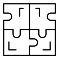 Puzzle-Liniensymbol vektor