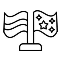 Symbol für die Flaggenlinie vektor