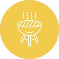 Grilllinie Kreis Hintergrundsymbol vektor