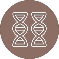 DNA-Linie Kreis Hintergrundsymbol vektor