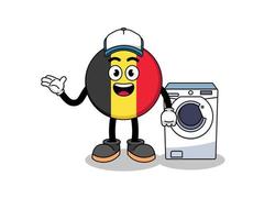 Abbildung der belgischen Flagge als Wäscher vektor
