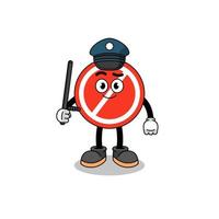 Cartoon-Illustration der Stoppschild-Polizei vektor