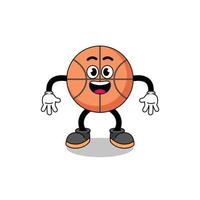 Basketball-Cartoon mit überraschter Geste vektor
